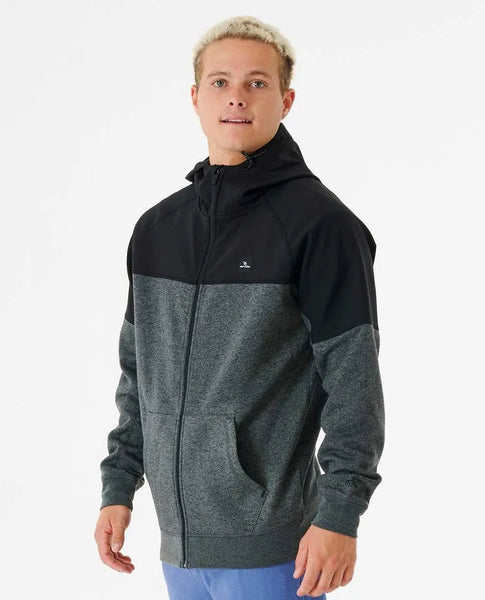 Rip Curl Mens Sweatshirt Viral Anti-Series Zip Through Hooded Fleece