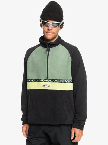 Quiksilver Mens Snow Layers Champagne Powder Half Zip Sweatshirt