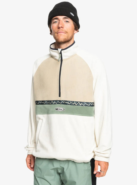 Quiksilver Mens Snow Layers Champagne Powder Half Zip Sweatshirt