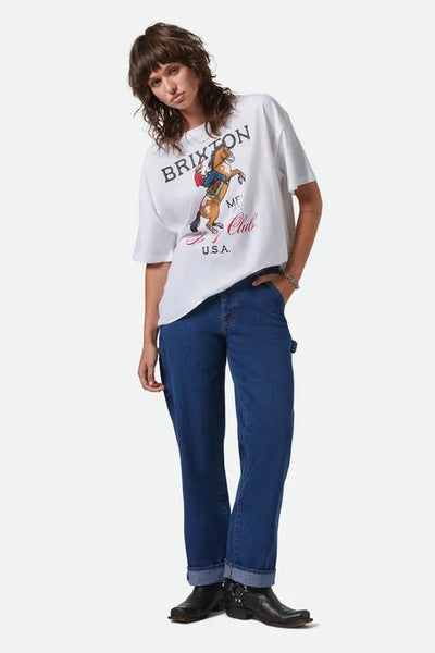 Brixton Womens Shirt Sporting Club Oversized Boyfriend Tee