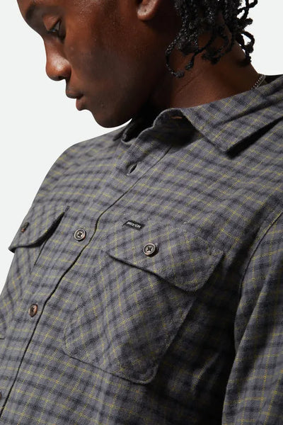 Brixton Mens Shirt Bowery Lightweight Ultra-Soft Flannel