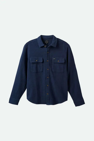 Brixton Mens Shirt Bowery Textured Loop Twill Overshirt