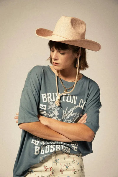 Brixton Womens Shirt Bloom Oversized Boyfriend Tee