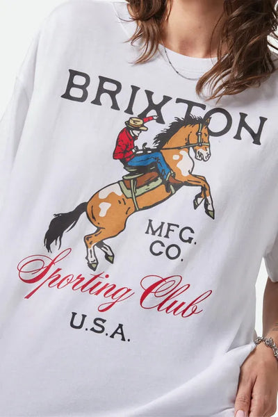 Brixton Womens Shirt Sporting Club Oversized Boyfriend Tee