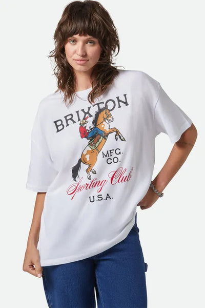 Brixton Womens Shirt Sporting Club Oversized Boyfriend Tee