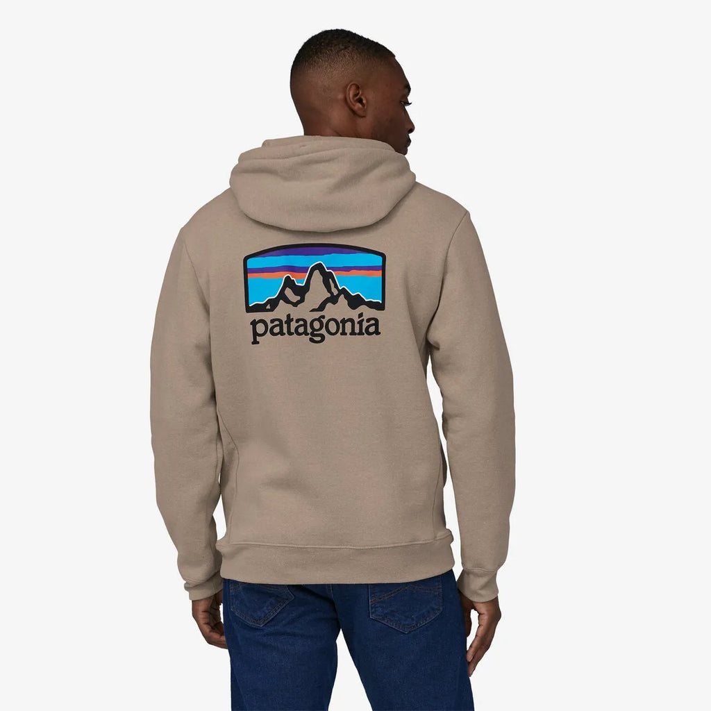 Patagonia Men's Fitz Roy Horizons Uprisal Hoodie, XL, Oar Tan